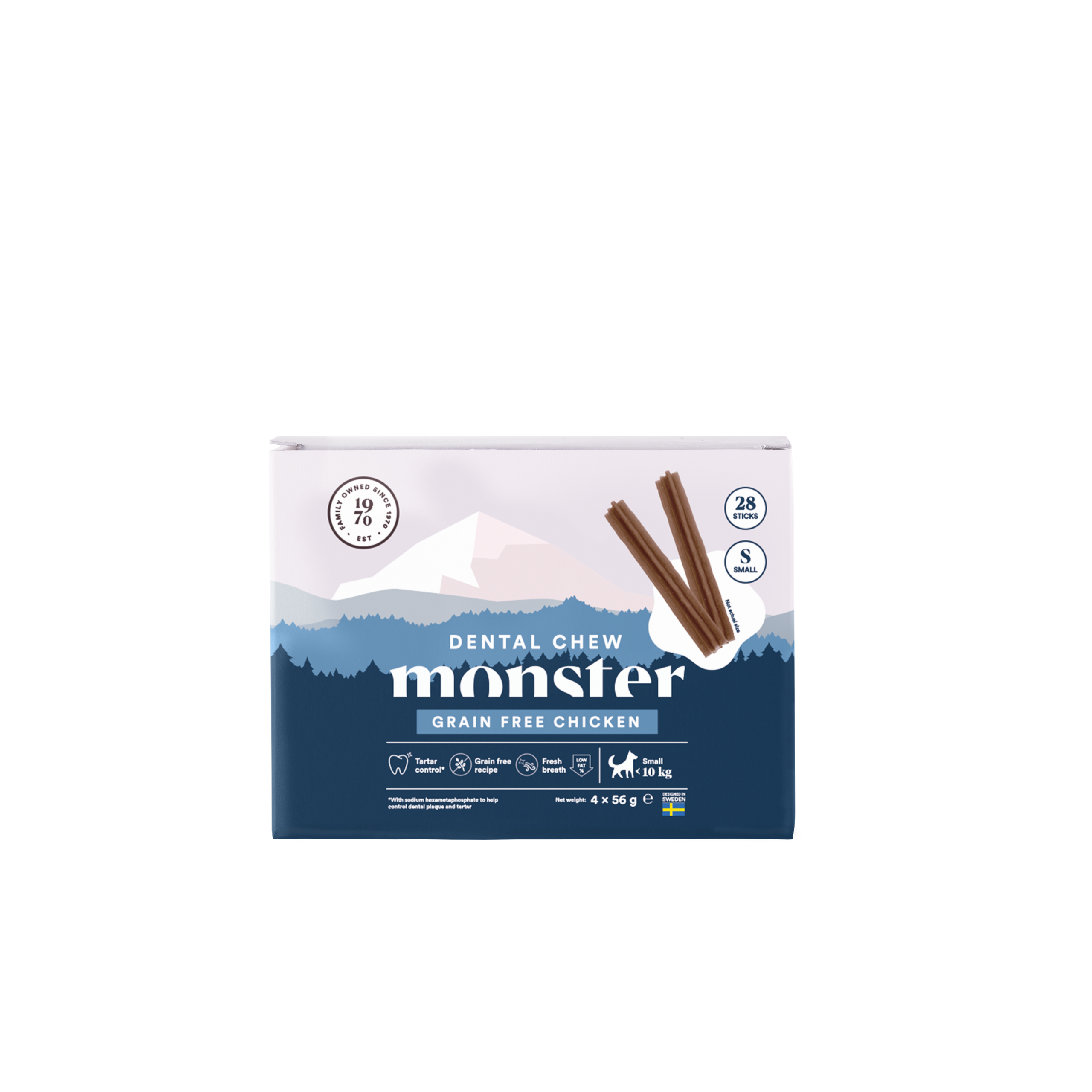Monster Dental Chew  Grain Free Chicken Month Pack