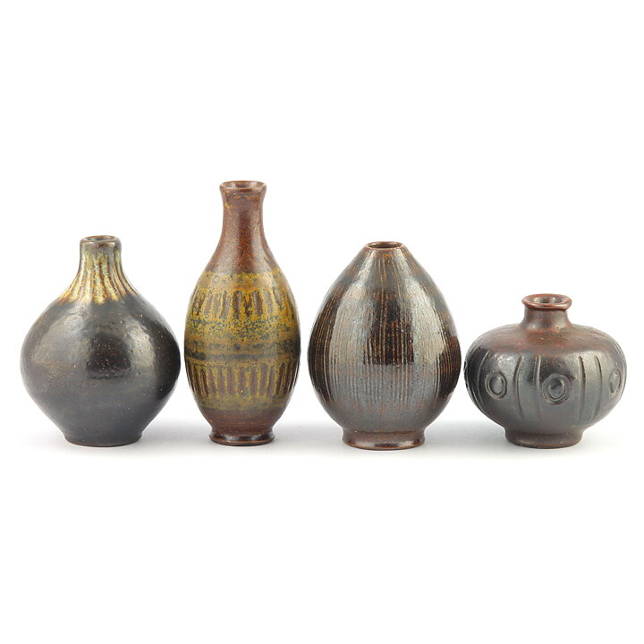 アーサー・アンダーソン  一点もの  茶色いベース  4点セット  (5–9cm)  1950年代