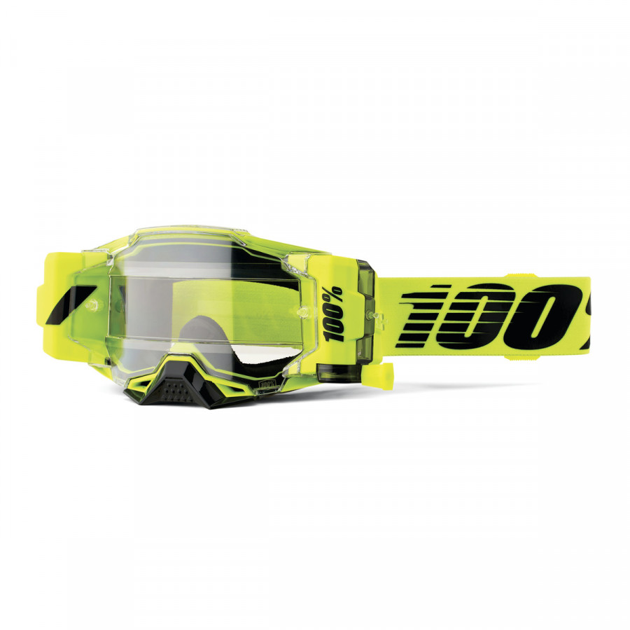 100%, ARMEGA FORECAST Goggle Nuclear Citrus - Clear Lens, VUXEN