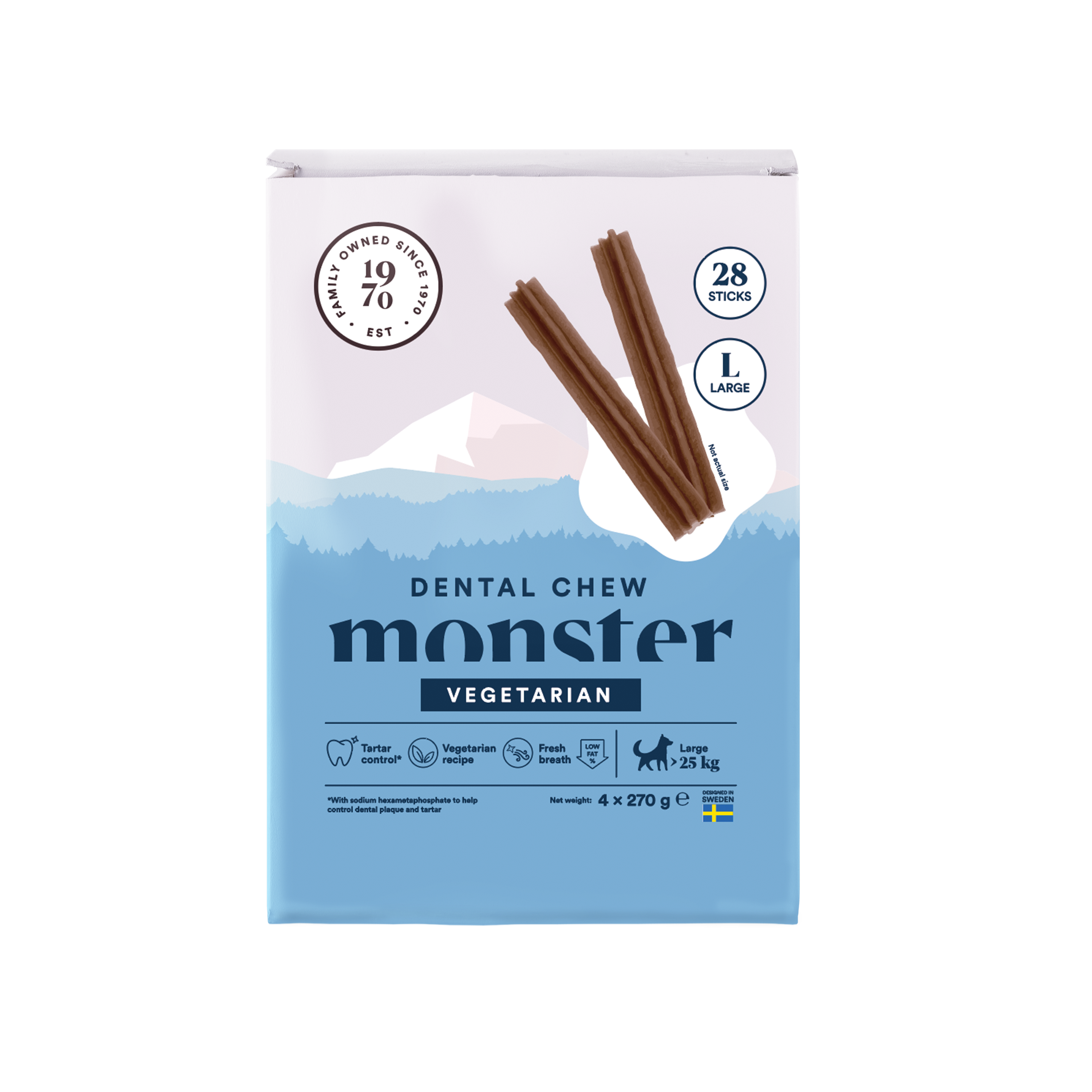Monster Dental Chew  Vegetarian Month Pack - 3