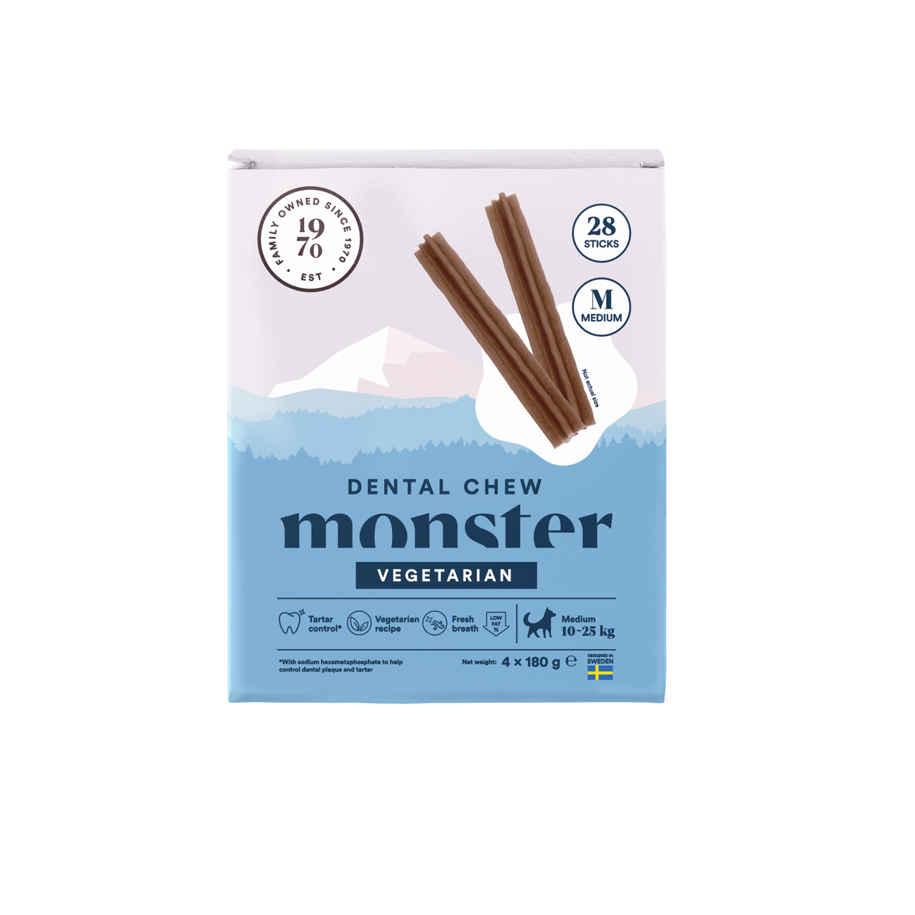 Monster Dental Chew  Vegetarian Month Pack - 2