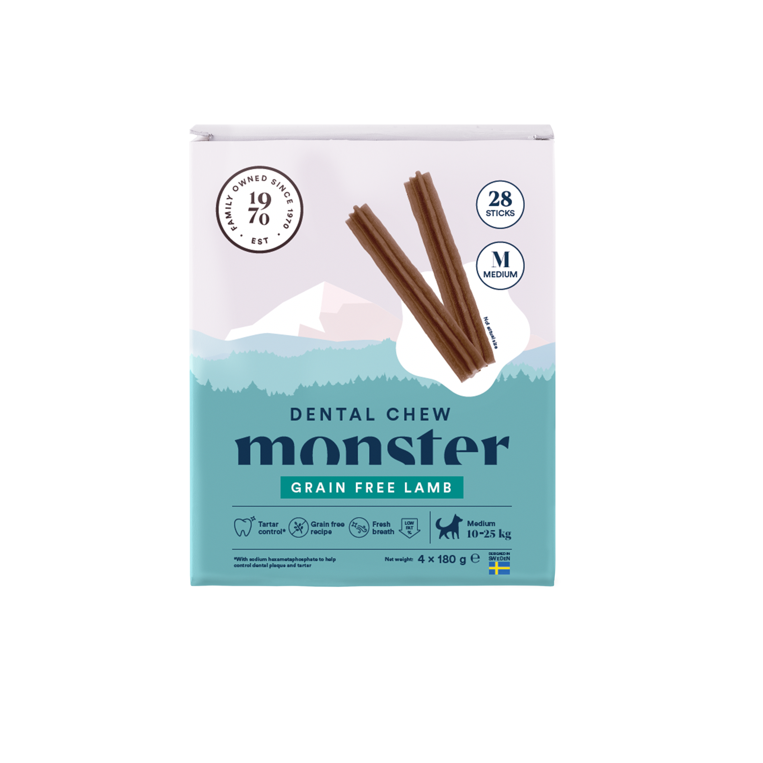 Monster Dental Chew  Grain Free Lamb Month Pack - 2