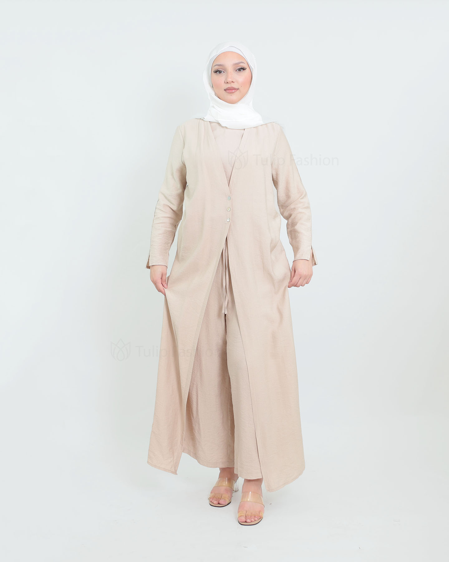 Jumpsuit set - Beige - 3
