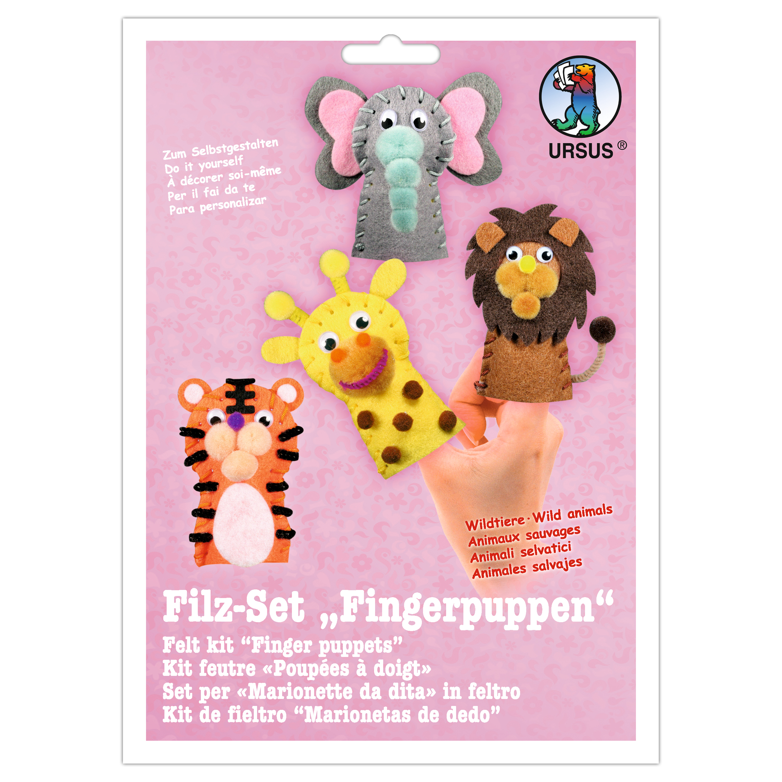 Fingerdockor i filt- Kit - 6
