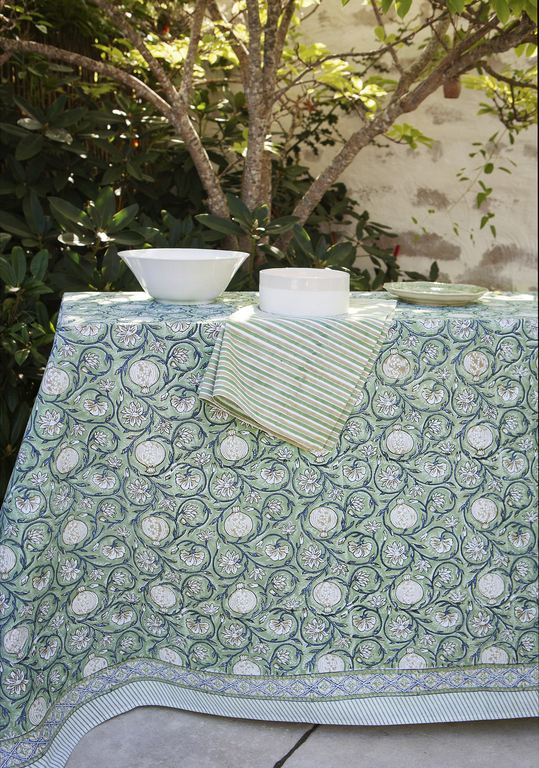 Chamois Round Cloth Tangier Pomegranate Green - 2