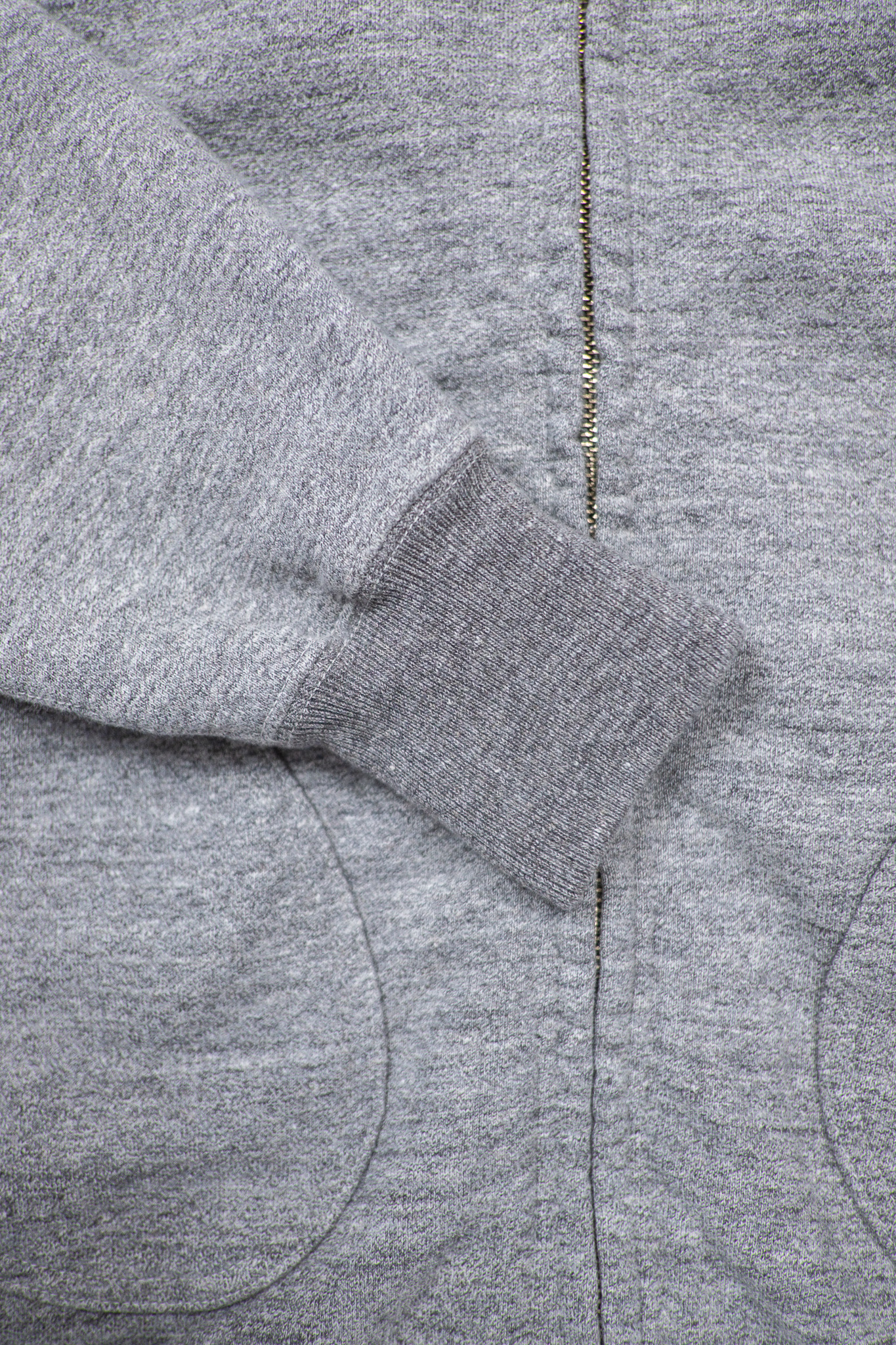 Buzz Rickson’s -  Loopwheeler Sweat Full Zip Parka Heather Grey - 5