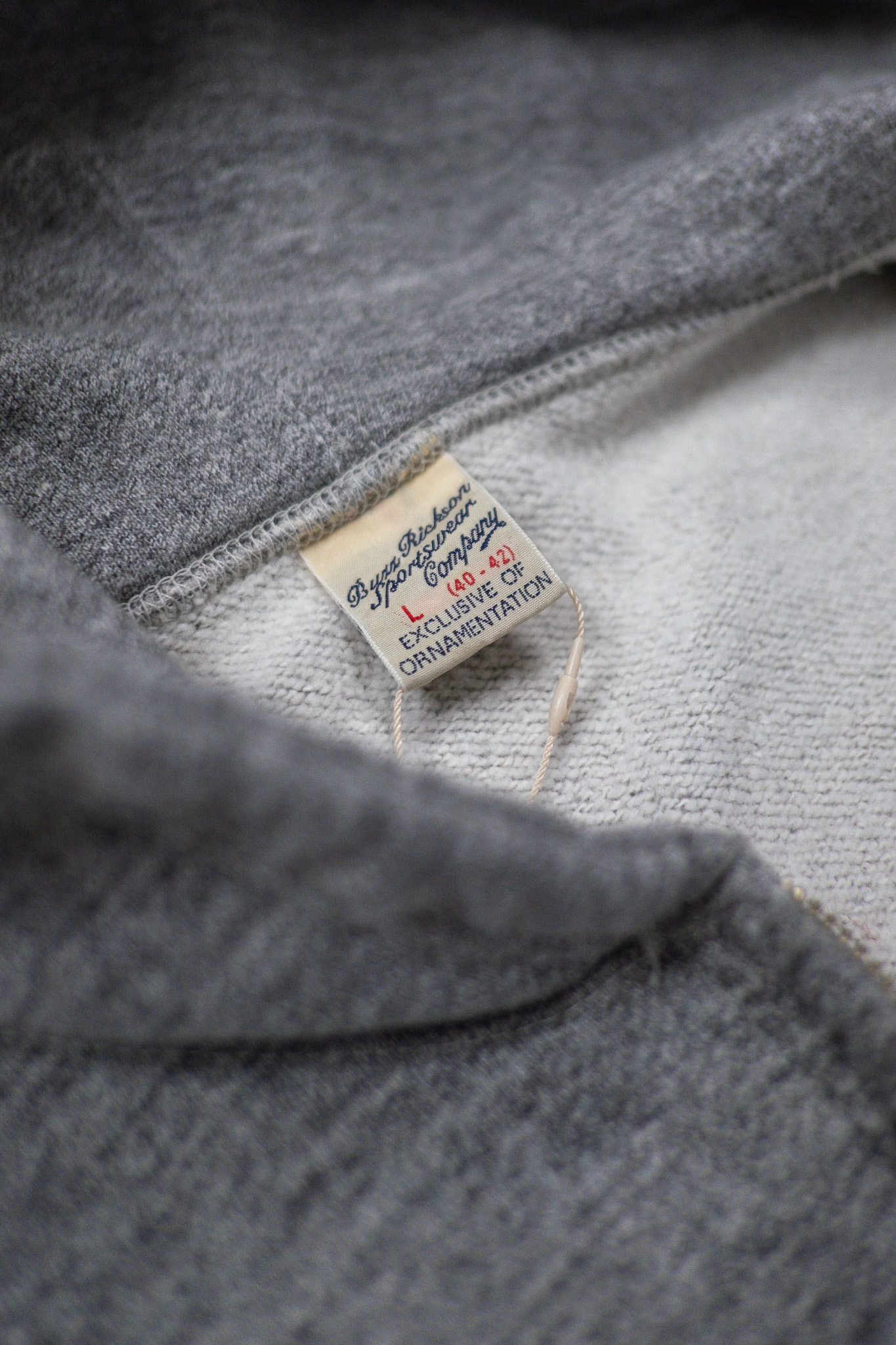 Buzz Rickson’s -  Loopwheeler Sweat Full Zip Parka Heather Grey - 7