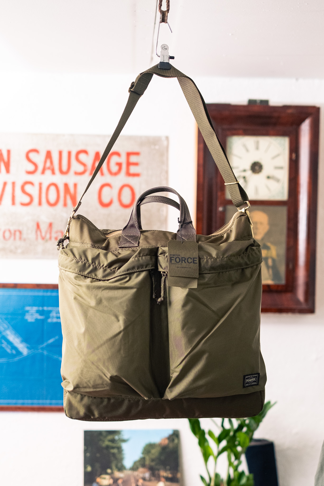 Porter Yoshida - Force 2Way Helmet Bag Olive Drab - Göteborg