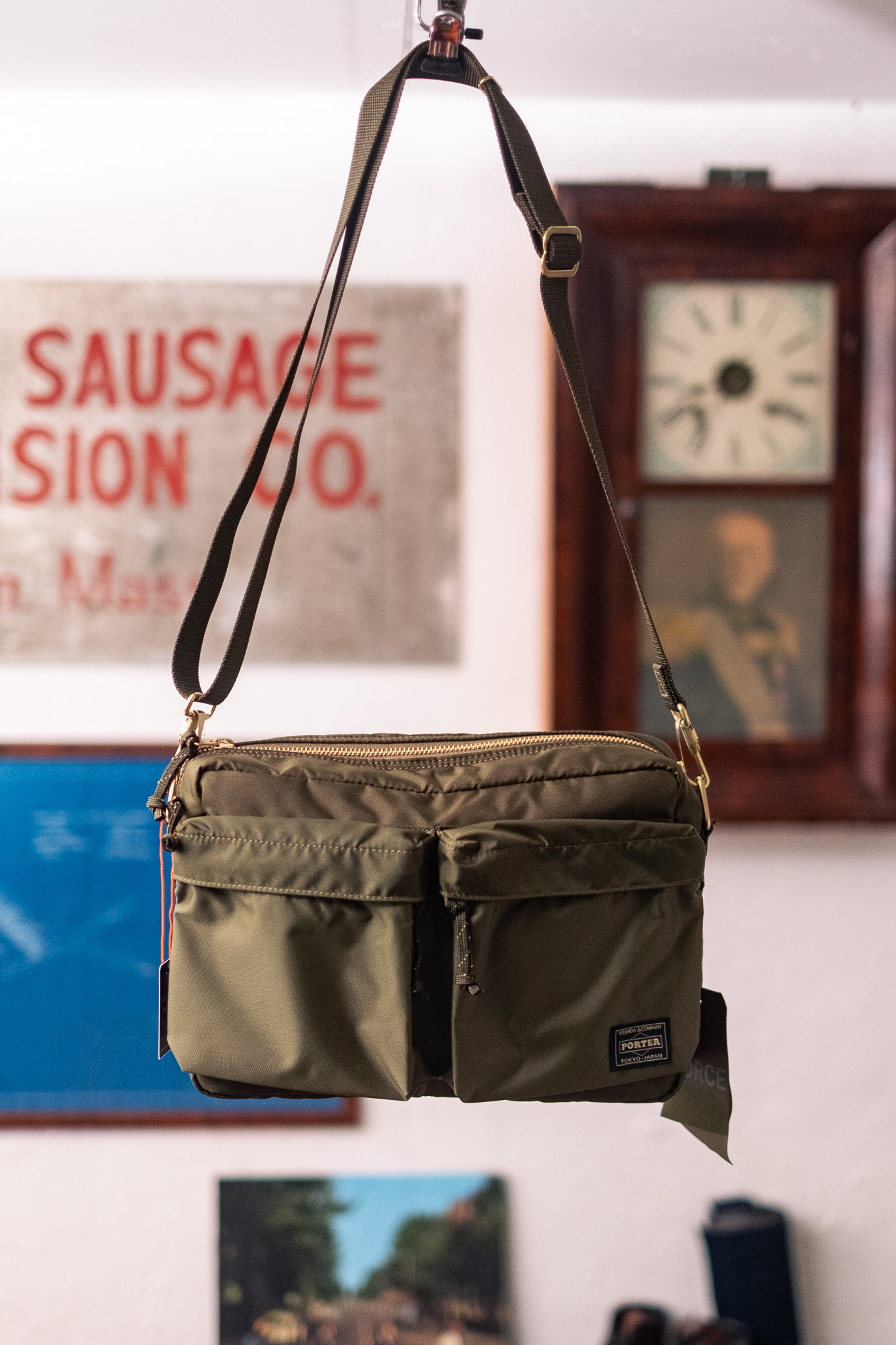 Porter Yoshida - Force Shoulder Bag (S) Olive Drab - Göteborg