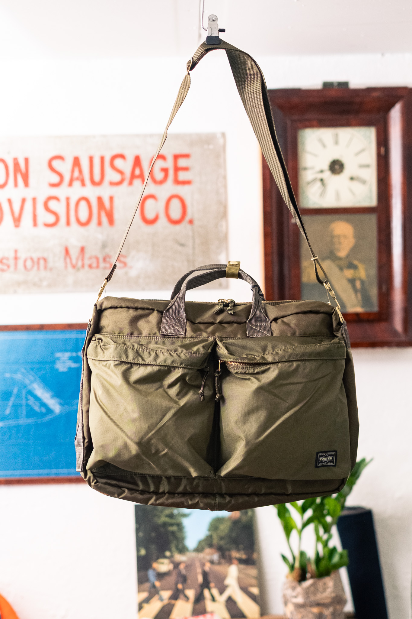 Porter Yoshida - Force 3Way Briefcase Olive Drab