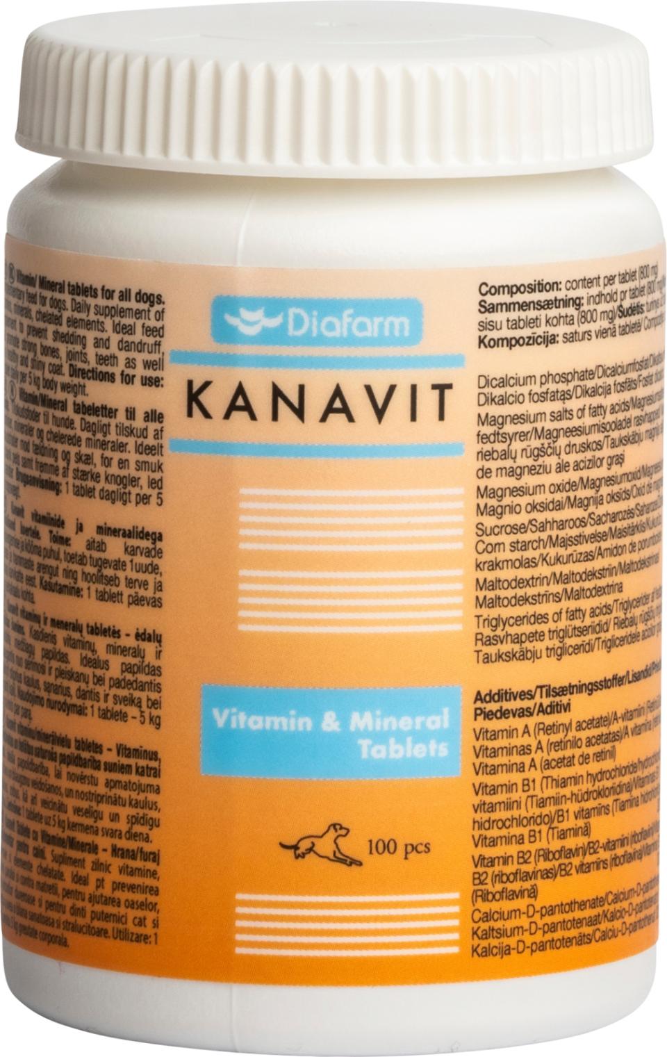 Diafarm Kanavit Vitamiini- ja Mineraalitabletit (100 stk.)