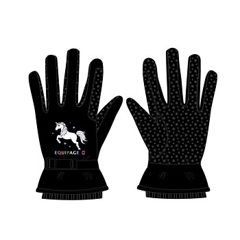 Equipage Siri Vinter Riding Gloves Junior  - Black