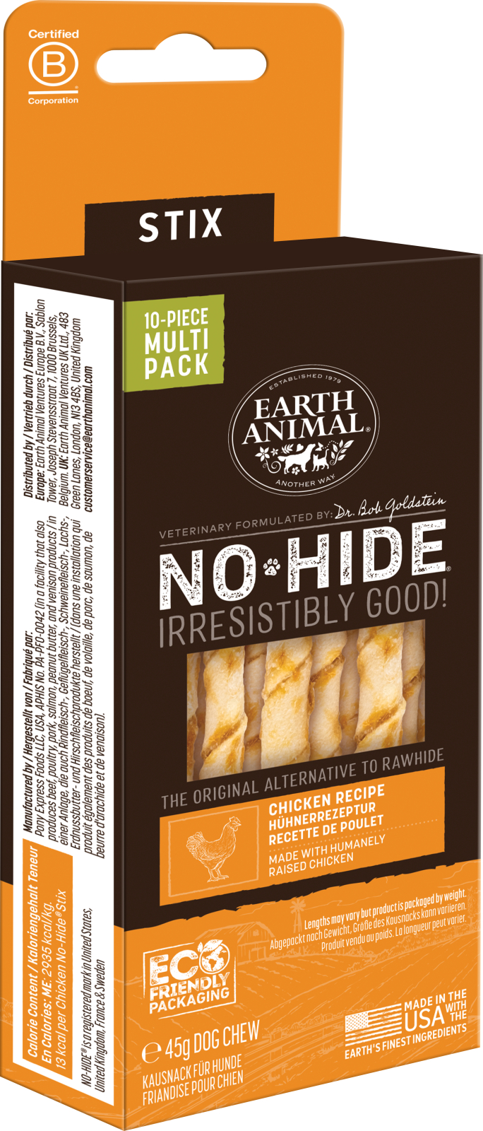 Earth Animal No-Hide STIX Tuggben - Kyckling