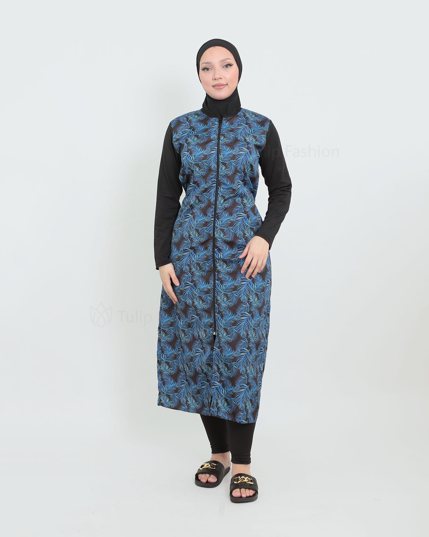 Muslim Swimsuit with hijab - Blue - 2