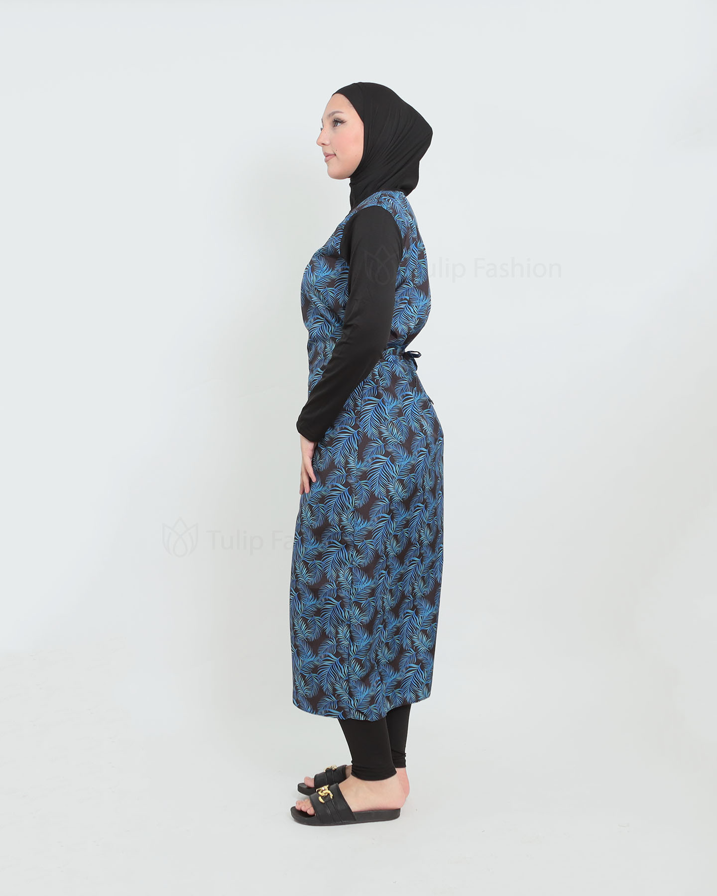 Muslim Swimsuit with hijab - Blue - 4