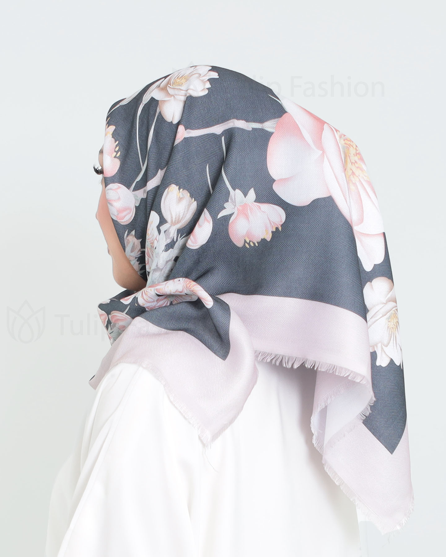 Hijab - Square 100 cm - Gray - 3