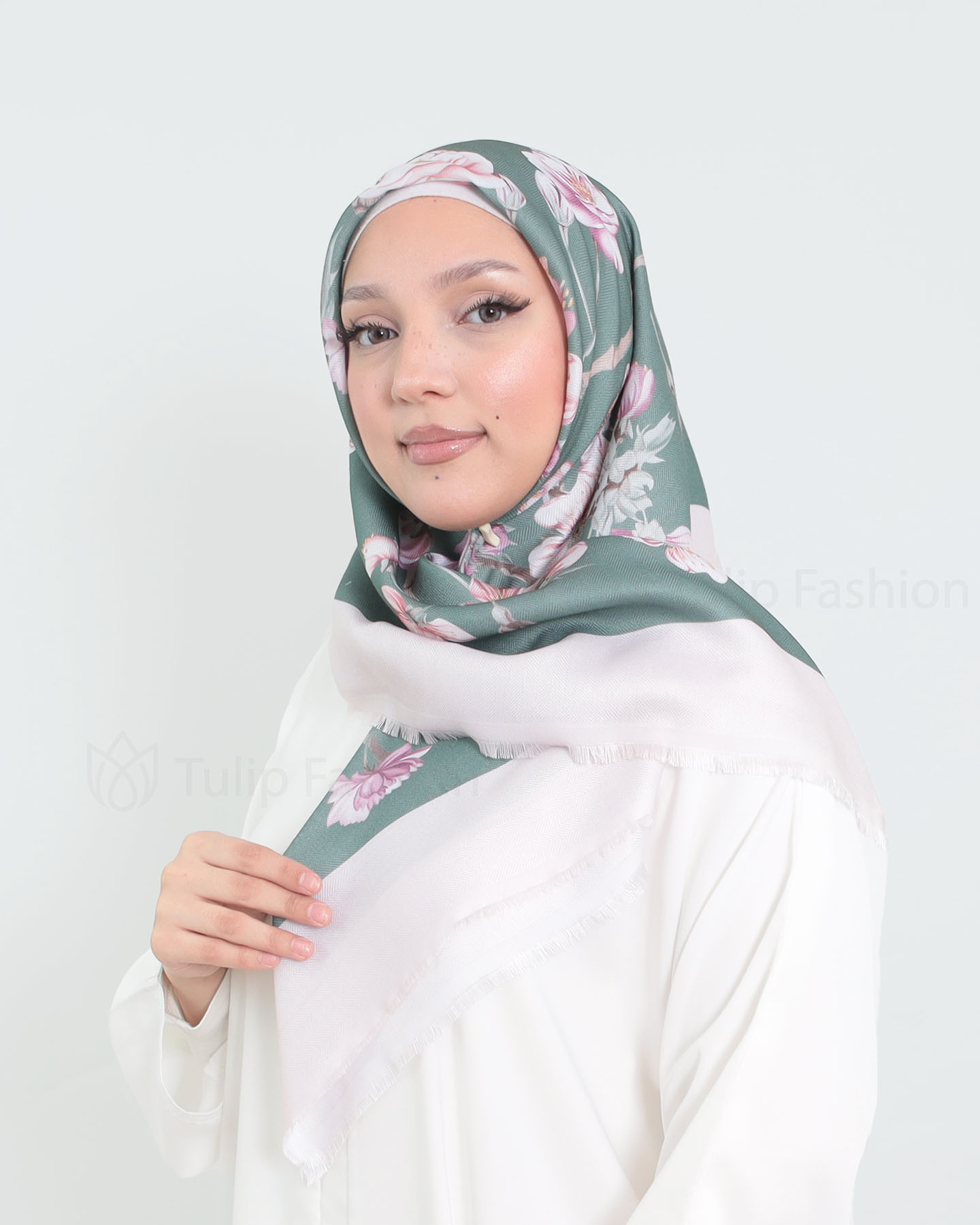 Hijab - Square 100 cm - Green - 2