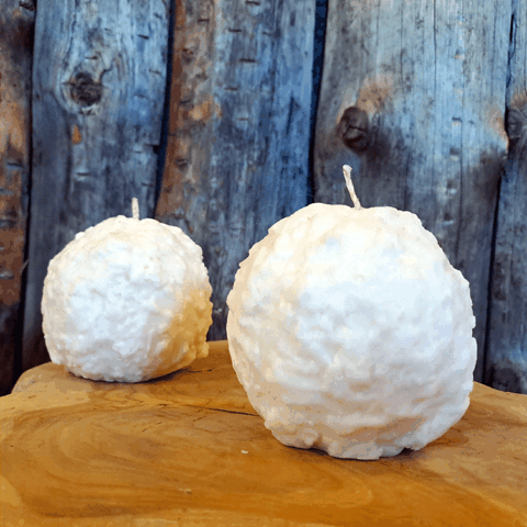 ELD Ljus Snöboll, Ekologiskt Naturvax, Handgjort i Jokkmokk