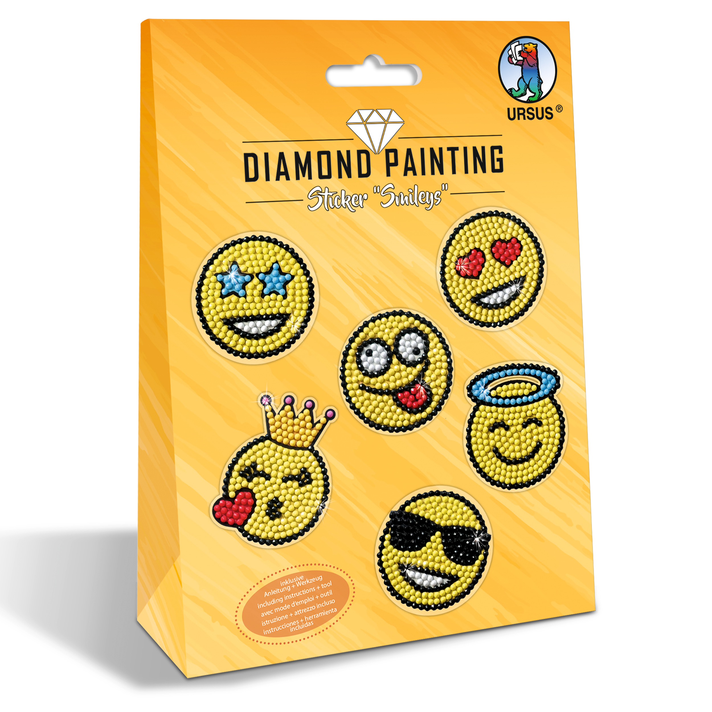 Diamond Painting - Klistermärken - Smileys
