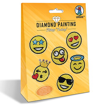 Diamond Painting - Klistermärken - Smileys