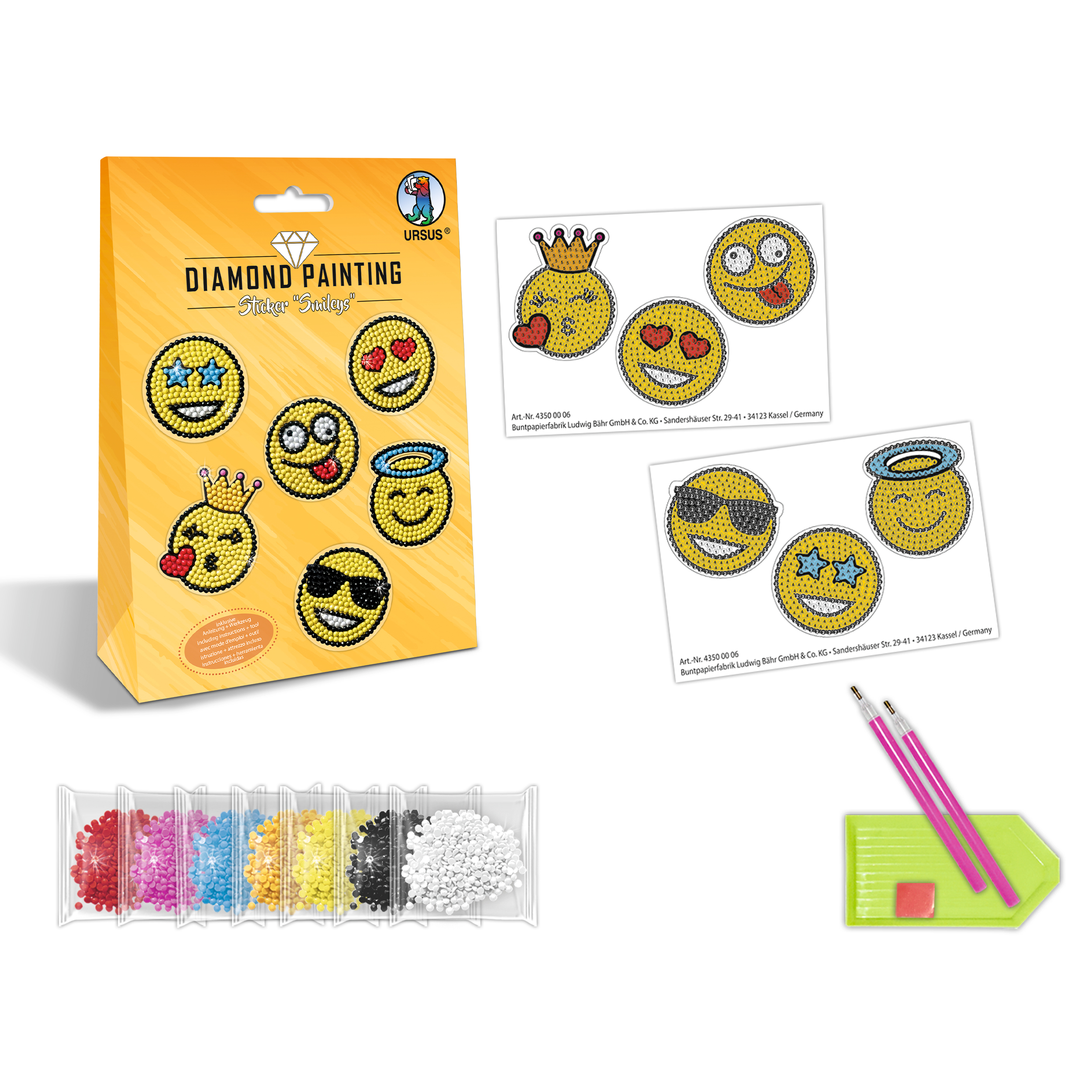 Diamond Painting - Klistermärken - Smileys - 4