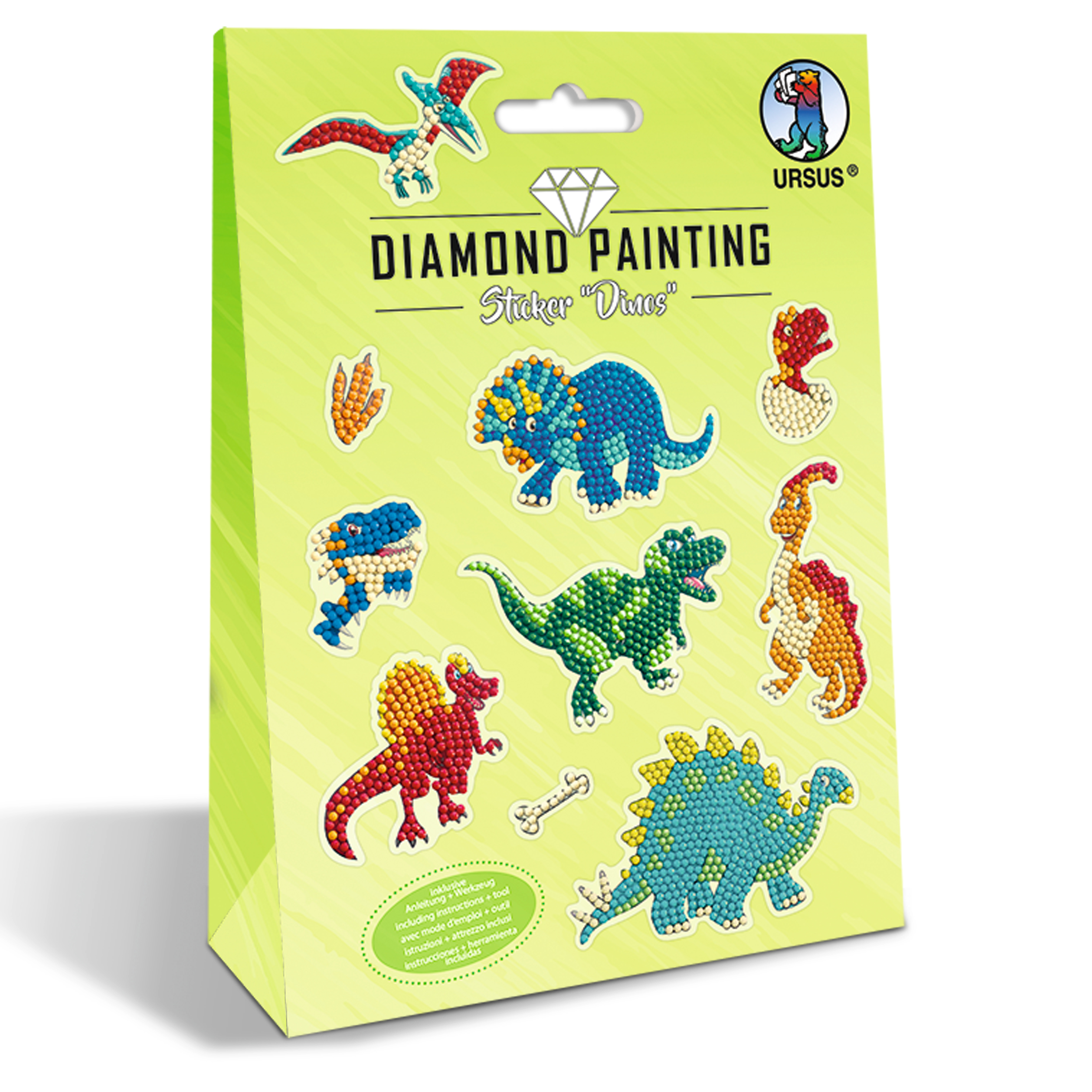 Diamond Painting - Klistermärken - Dinosaurier