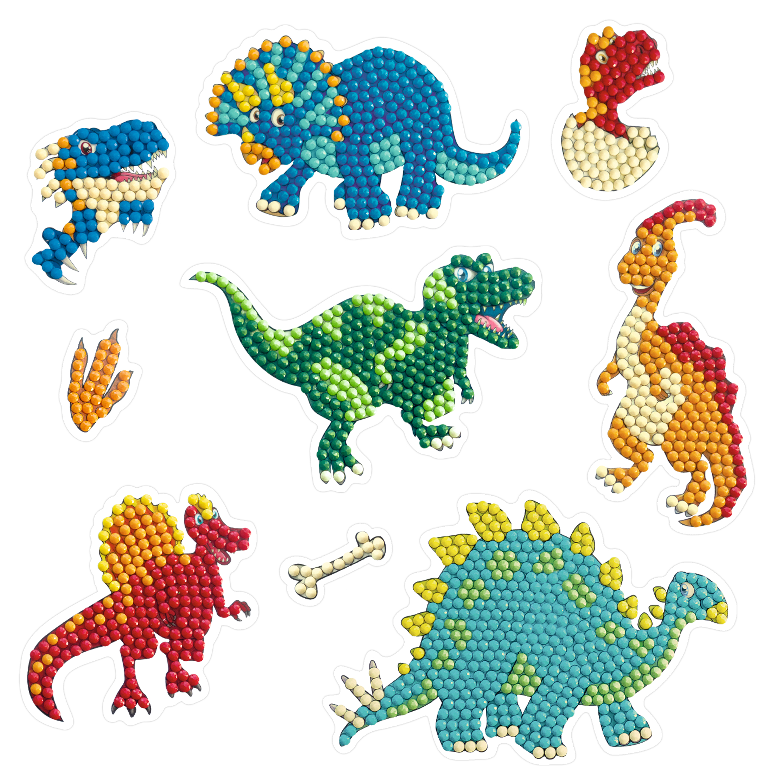 Diamond Painting - Klistermärken - Dinosaurier - 3