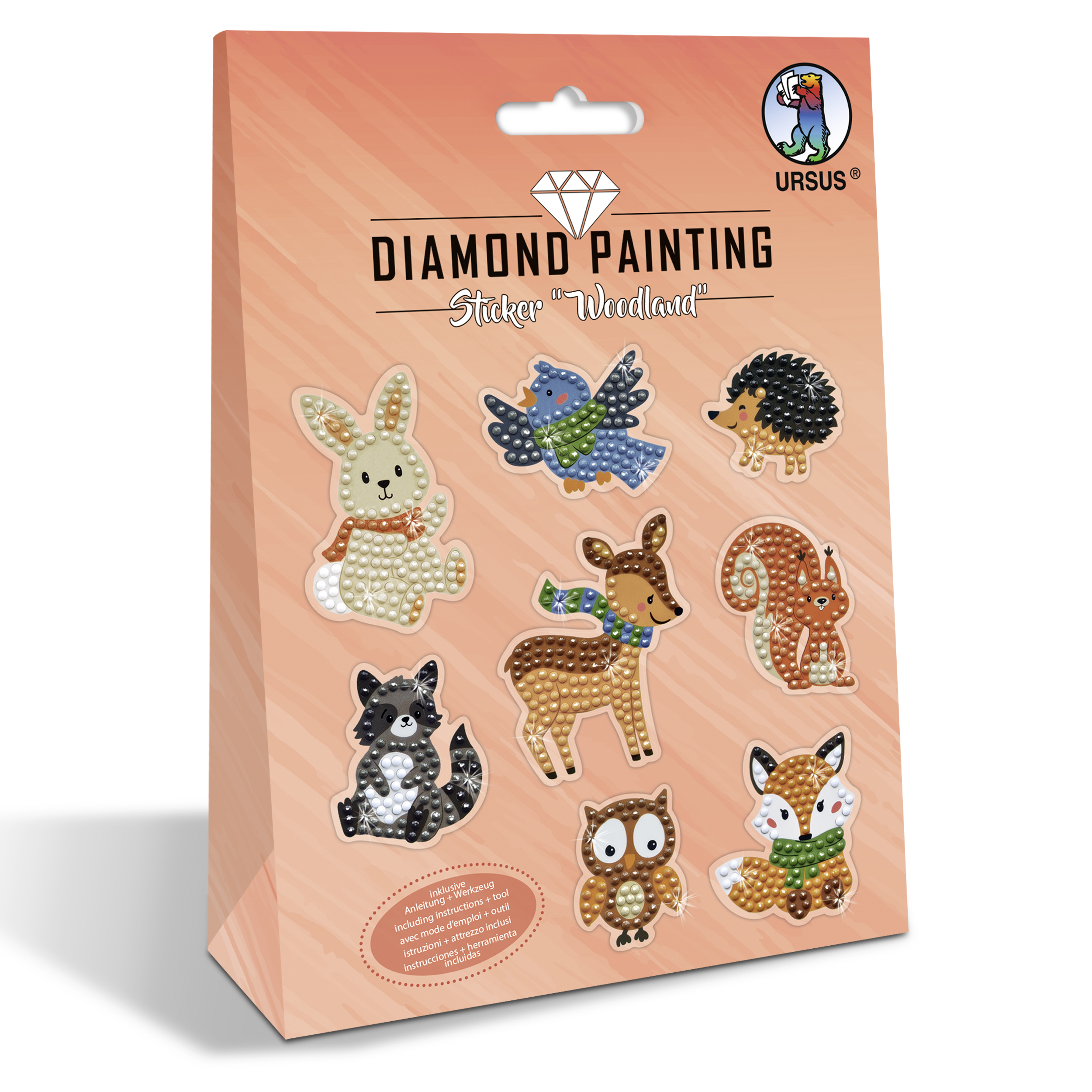 Diamond Painting - Klistermärken - Skogsdjur