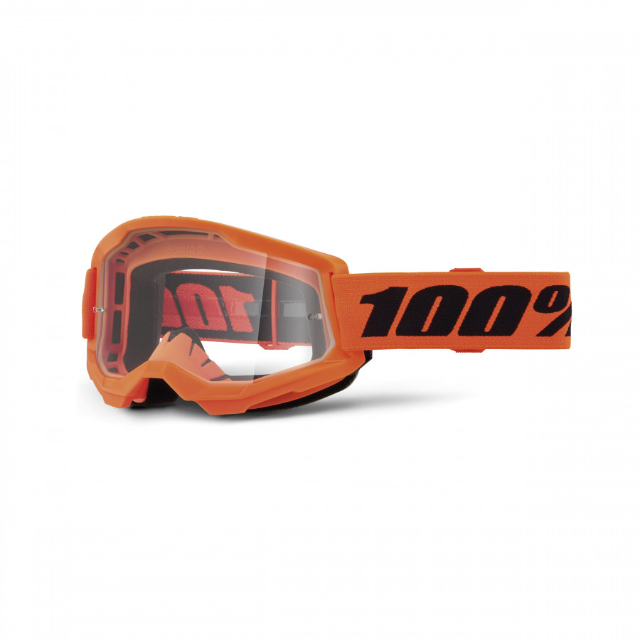 100%, STRATA 2 JUNIOR Glasögon Neon Orange - Clear Lens, BARN