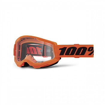 100%, STRATA 2 JUNIOR Glasögon Neon Orange - Clear Lens, BARN