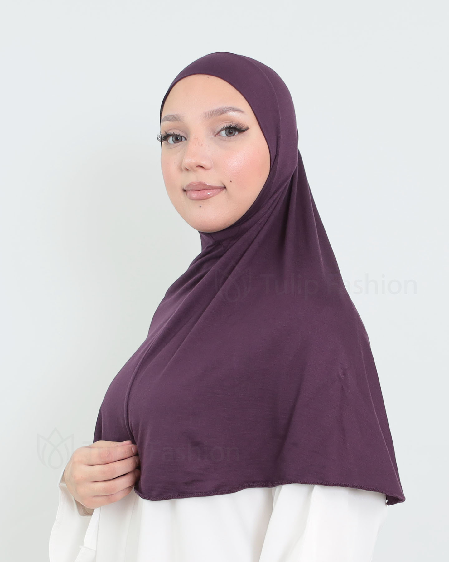 Hijab - Al Amira X-Large - One Piece - Dark Purple - 2