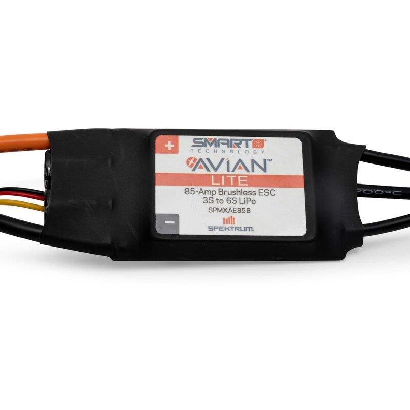 Spektrum Avian 85-Amp Smart Lite Brushless ESC, 3S-6S: IC3 - 2