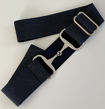 KRISTALLSKÄRP GLITTER HÄSTBETT NAVY, silver bett