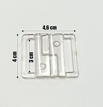 BIKINISPÄNNE - transparent /STORT fäste 3 cm