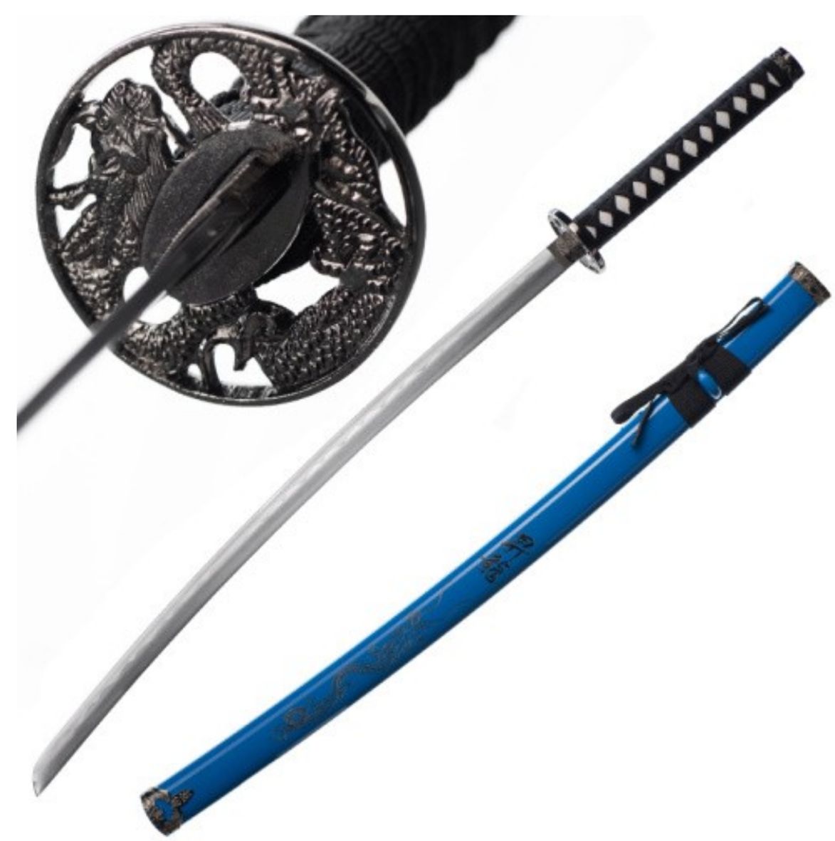 Blå Samurai Katana Svärd