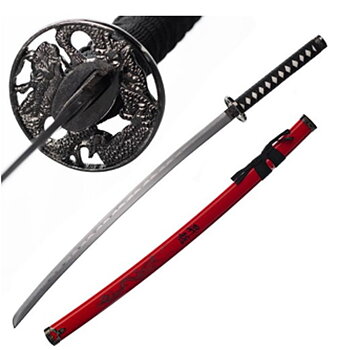 Röd samurai Katana  Svärd