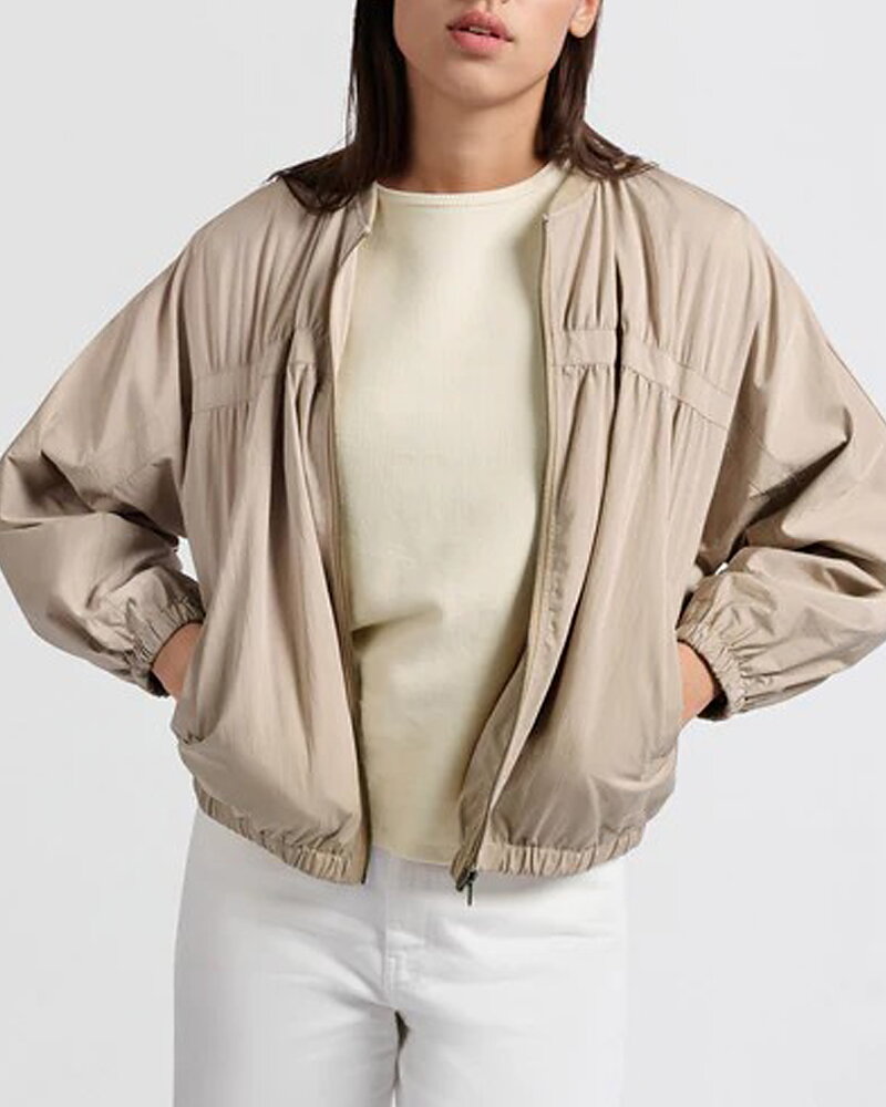 Bomberjacka kort beige