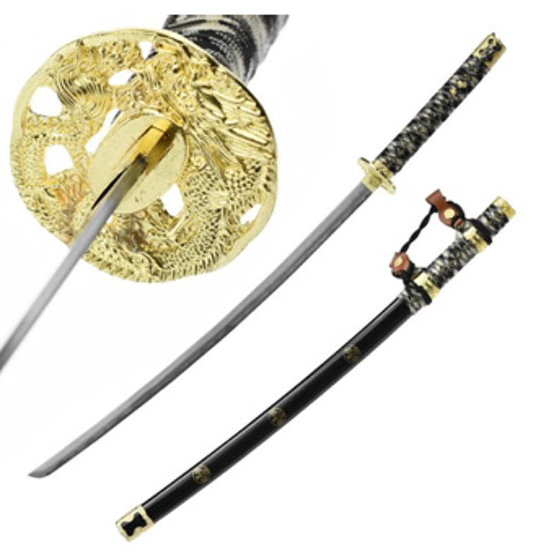 Tai Chi Samurai Katana Svärd  - Guld Svart