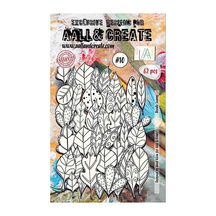 Aall And Create - Doodle Leaves White Die-Cuts