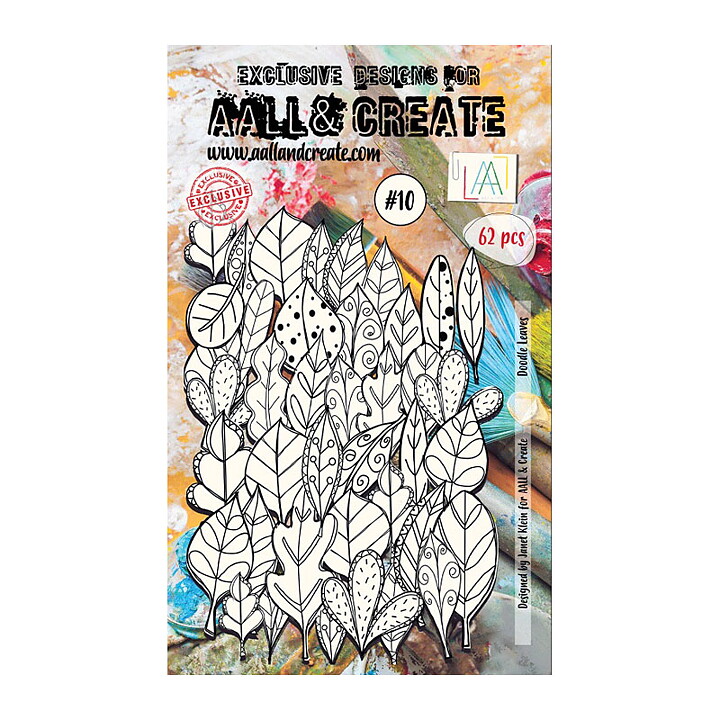 Aall And Create - Doodle Leaves White Die-Cuts
