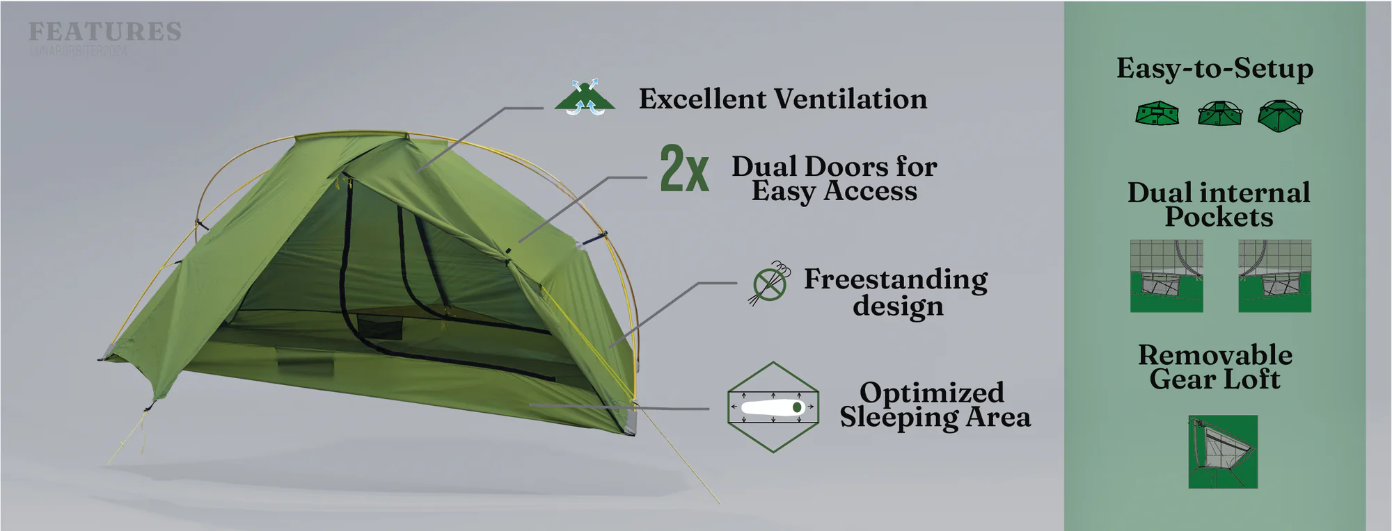 Six moon designs Lunar Orbiter tent - 6