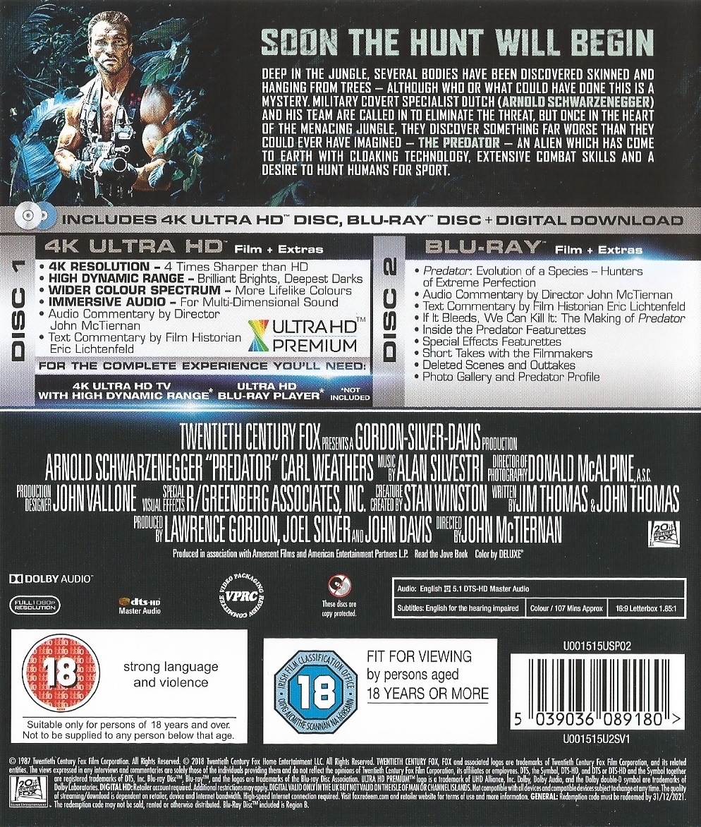 Predator (4K Ultra HD + Blu-ray) - 2