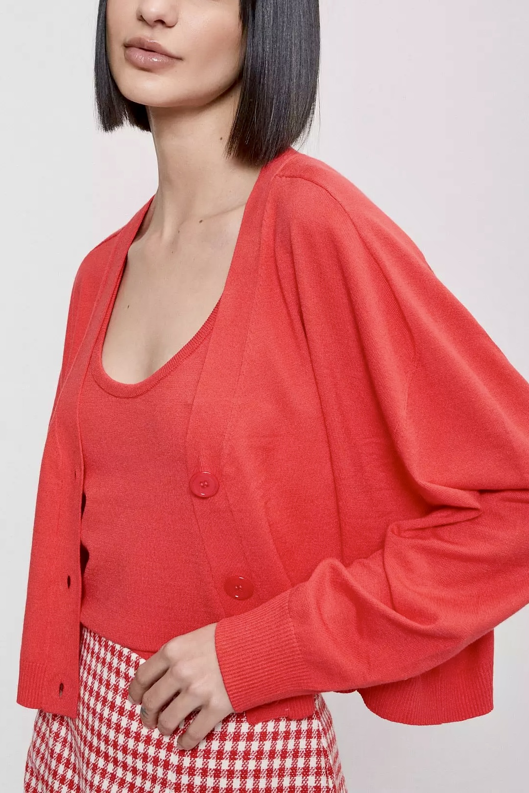 OttodÁme - Viscose Cardigan Red - 3