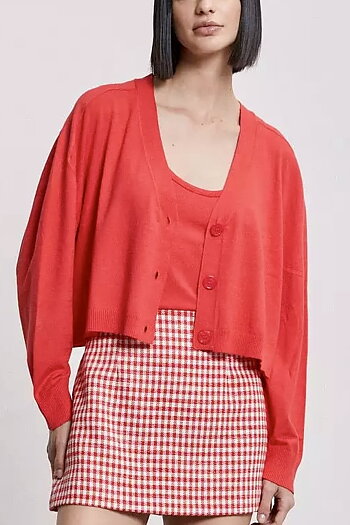 OttodÁme - Viscose Cardigan Red
