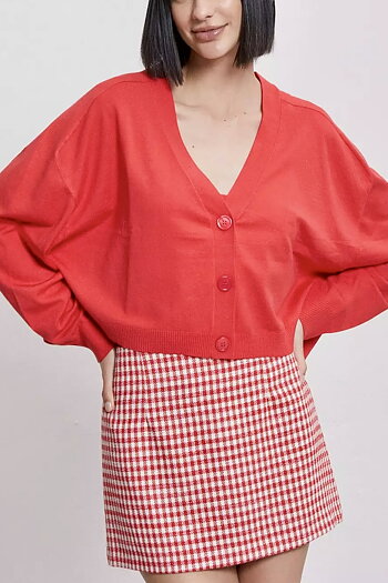 OttodÁme - Viscose Cardigan Red