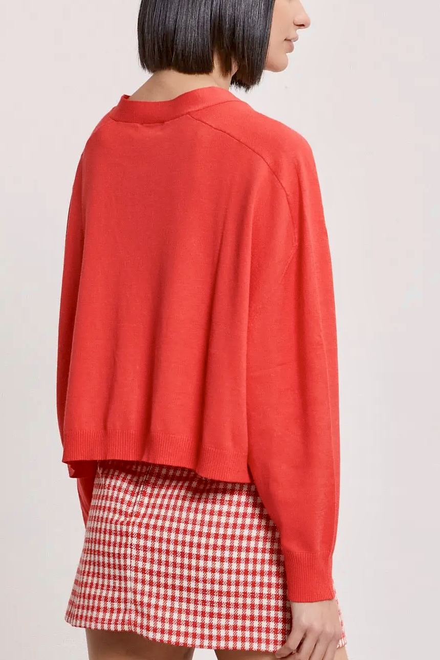 OttodÁme - Viscose Cardigan Red - 4