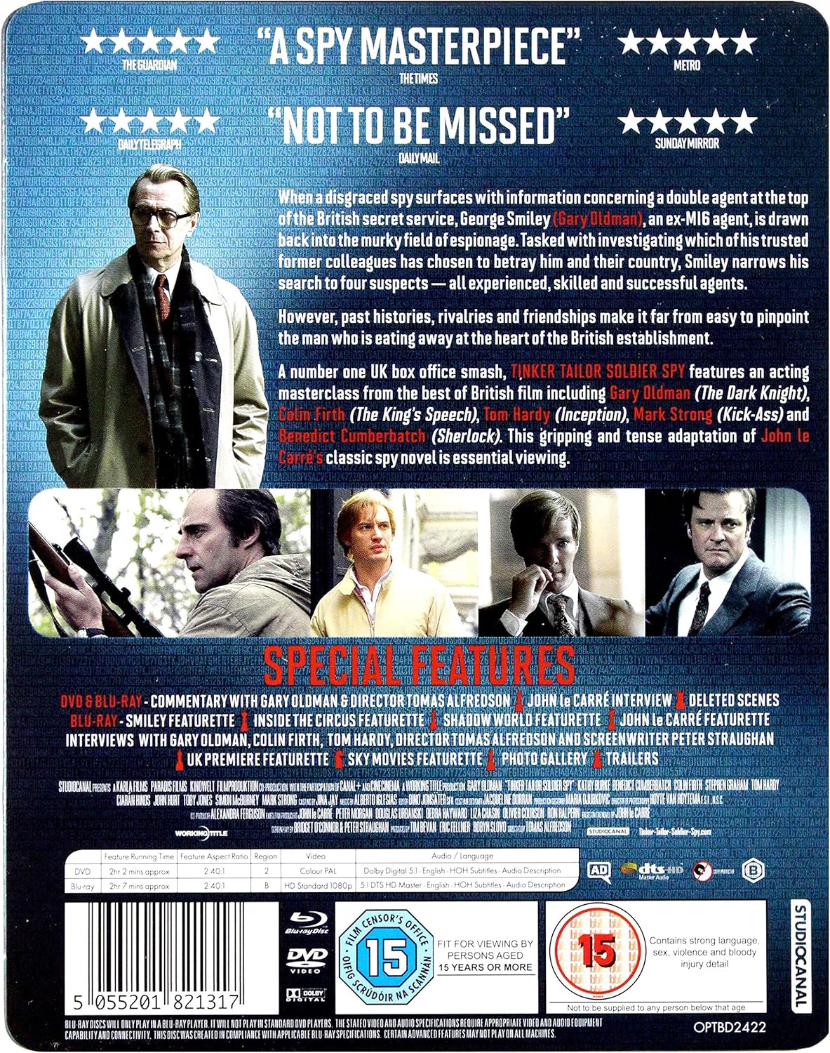 Tinker Tailor Soldier Spy (Limited Edition Steelbook) (ej svensk text) (Blu-ray + DVD) - 2