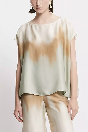 OttodÁme - Printed Viscose Top Mint
