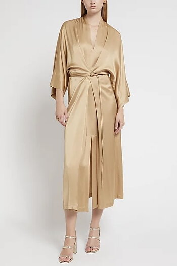 OttodÁme - Viscose Long Dress Sabbia