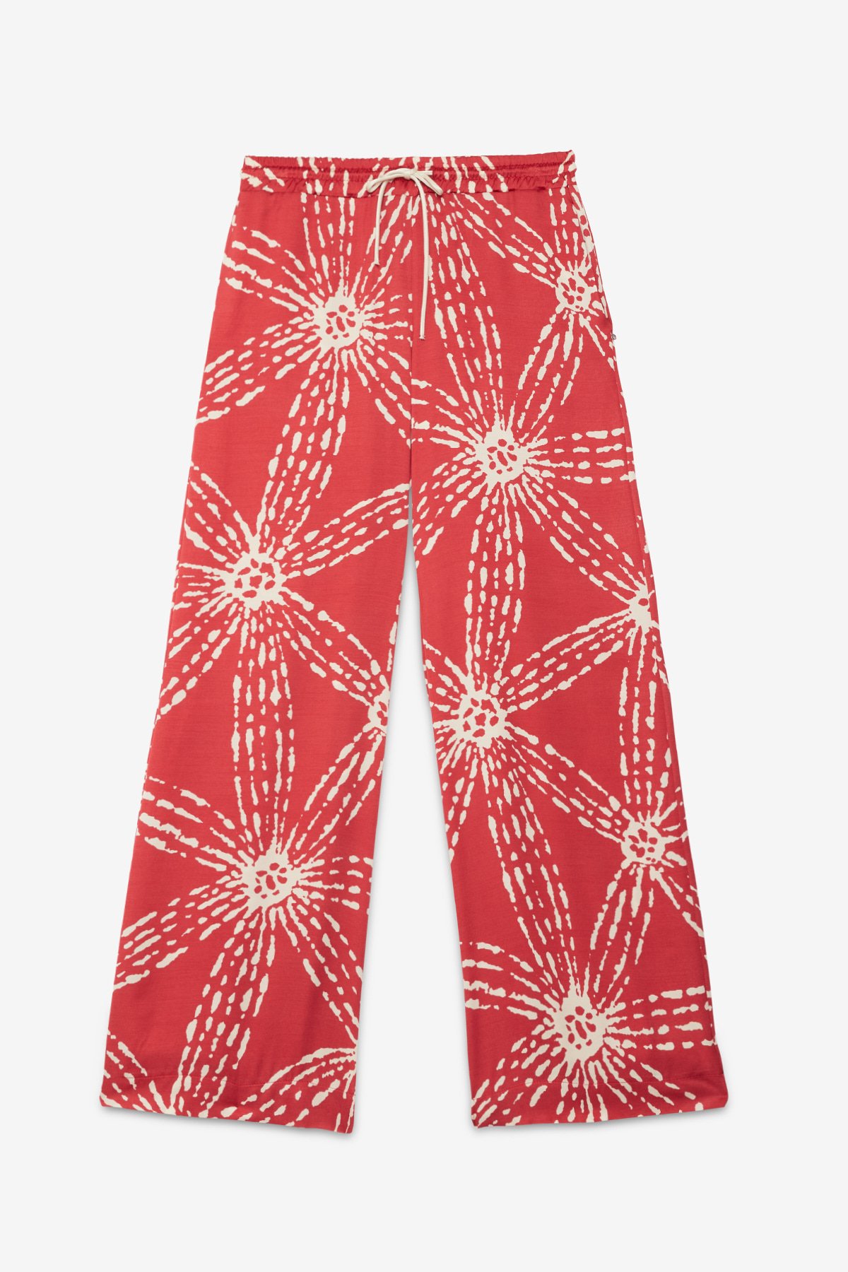 OttodÁme - Viscose Satin Palazzo Trousers Lampone - 6